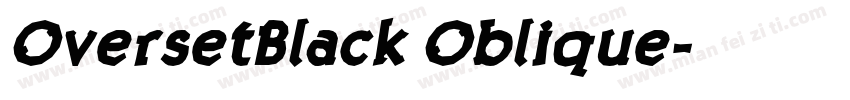 OversetBlack Oblique字体转换